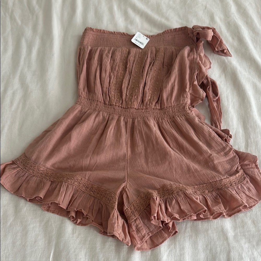 Free People Tuscany Feelin Fancy Romper Strapless